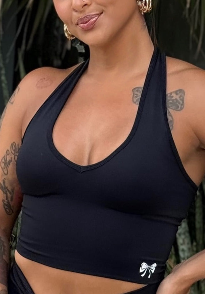 Black Halter Top